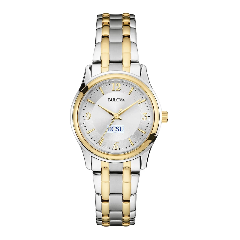 Women's Bulova Silver ECSU Vikings Classic Two-Tone Round Watch