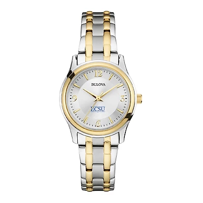 Women's Bulova Silver ECSU Vikings Classic Two-Tone Round Watch