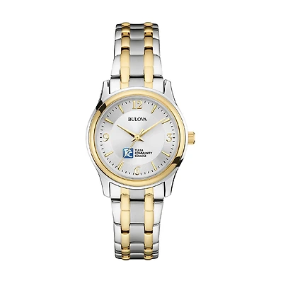 Women's Bulova Silver Tulsa Community College Classic Two-Tone Round Watch