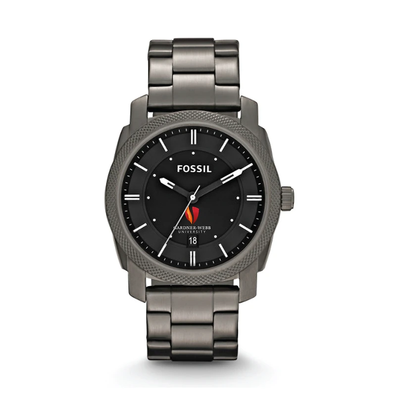 Fossil Gardner-Webb Bulldogs Machine Smoke Stainless Steel Watch