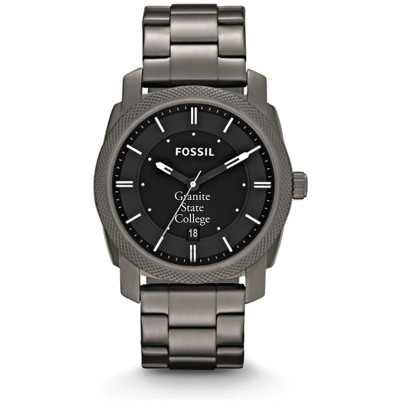 Fossil Granite State College Machine Smoke Stainless Steel Watch