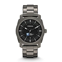 Fossil Tulsa Community College Machine Smoke Stainless Steel Watch