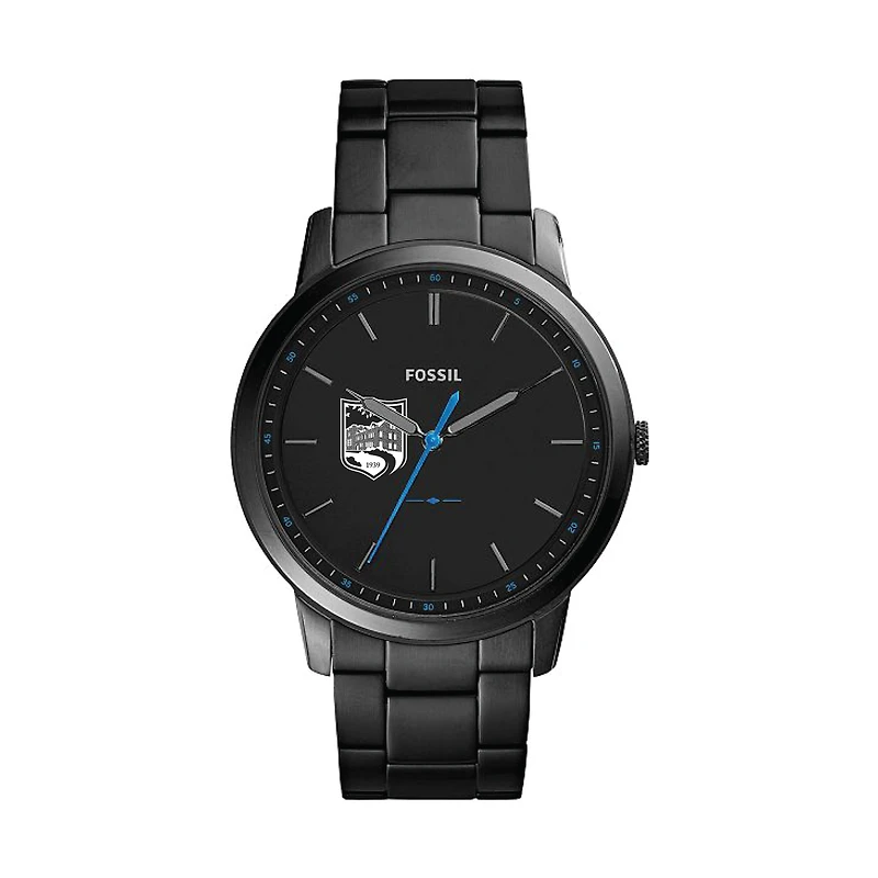 Fossil Black Endicott College The Minimalist Slim Stainless Steel Watch