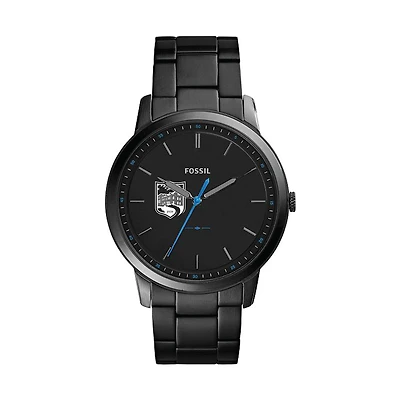 Fossil Black Endicott College The Minimalist Slim Stainless Steel Watch