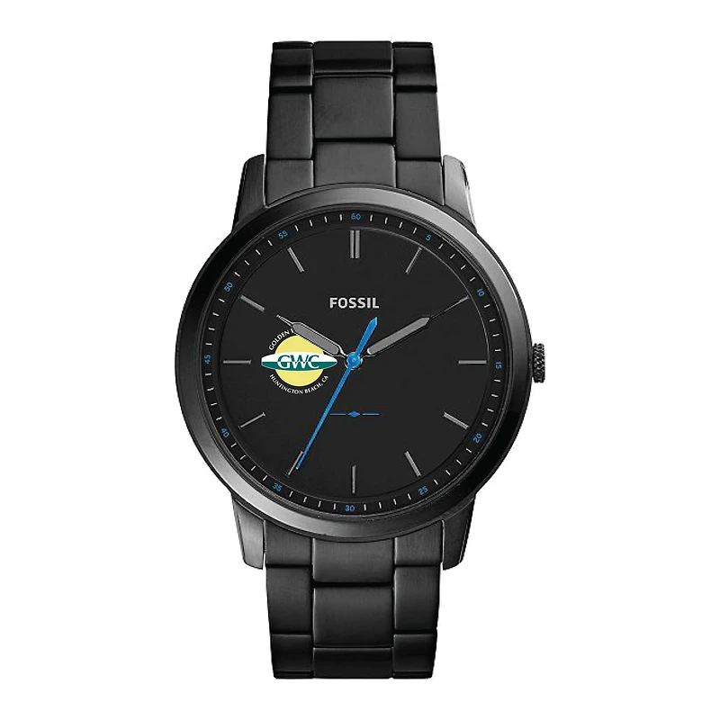 Fossil Black Golden West College The Minimalist Slim Stainless Steel Watch