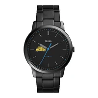 Fossil Black Grand Rapids Raiders The Minimalist Slim Stainless Steel Watch