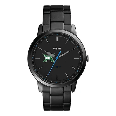 Fossil Black Shelton State Buccaneers The Minimalist Slim Stainless Steel Watch