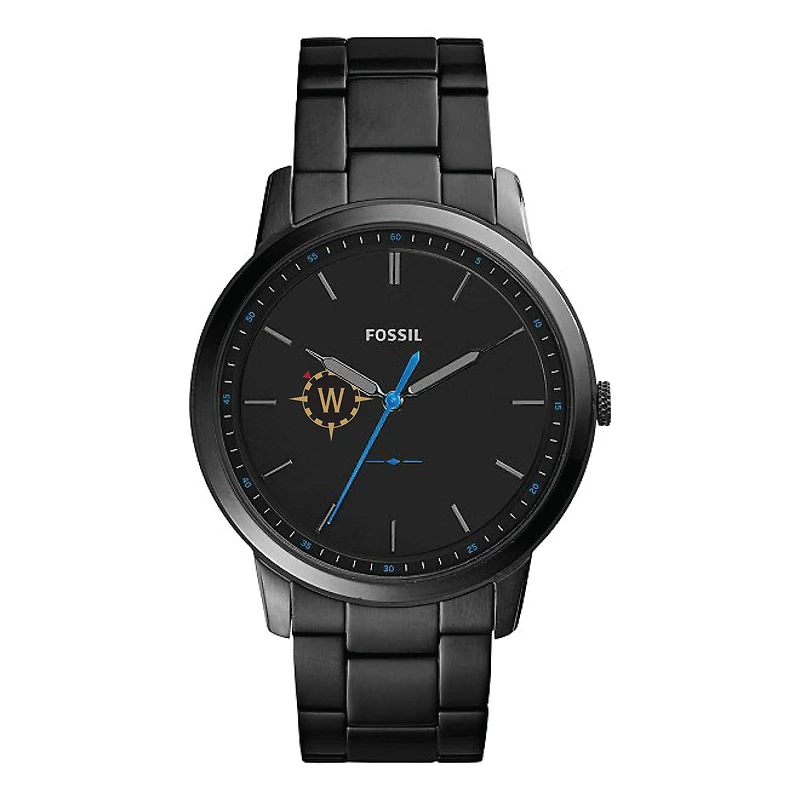 Fossil Black Willamette Bearcats The Minimalist Slim Stainless Steel Watch