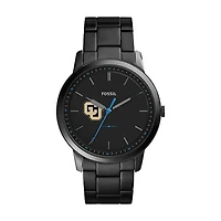 Fossil Black CU Denver Lynx The Minimalist Slim Stainless Steel Watch