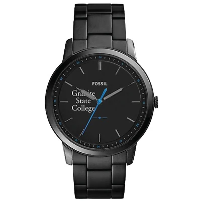 Fossil Black Granite State College The Minimalist Slim Stainless Steel Watch