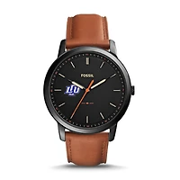 Fossil Black Lubbock Christian Chaparral The Minimalist Slim Light Brown Leather Watch