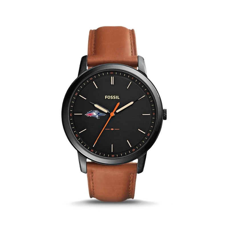 Fossil Black MSU Denver Roadrunners The Minimalist Slim Light Brown Leather Watch