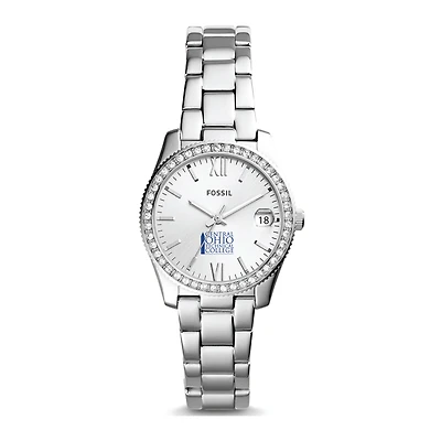 Women's Fossil Silver Central Ohio Technical College Scarlette Mini Three-Hand Date Watch