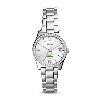 Women's Fossil Silver Golden West College Scarlette Mini Three-Hand Date Watch