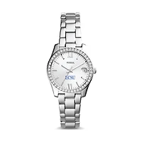 Women's Fossil Silver ECSU Vikings Scarlette Mini Three-Hand Date Watch