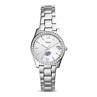 Women's Fossil Silver Lubbock Christian Chaparral Scarlette Mini Three-Hand Date Watch