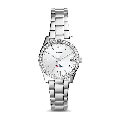 Women's Fossil Silver MSU Denver Roadrunners Scarlette Mini Three-Hand Date Watch