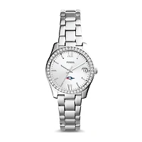 Women's Fossil Silver MSU Denver Roadrunners Scarlette Mini Three-Hand Date Watch