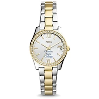 Women's Fossil Silver Granite State College Scarlette Mini Two-Tone Stainless Steel Watch