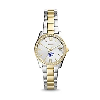 Women's Fossil Silver Lubbock Christian Chaparral Scarlette Mini Two-Tone Stainless Steel Watch