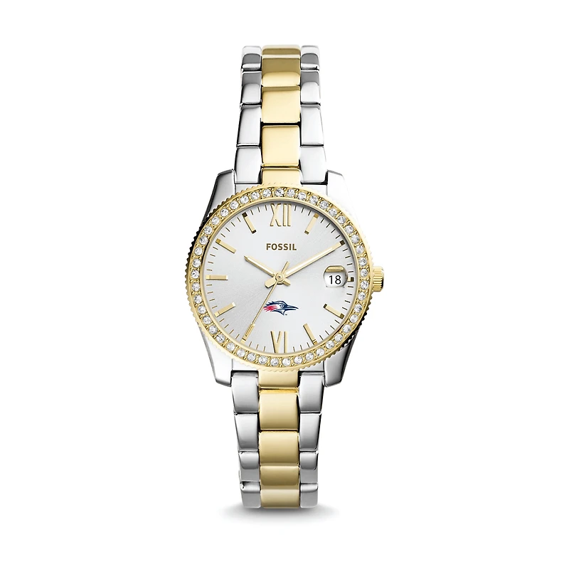 Women's Fossil Silver MSU Denver Roadrunners Scarlette Mini Two-Tone Stainless Steel Watch