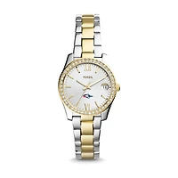 Women's Fossil Silver MSU Denver Roadrunners Scarlette Mini Two-Tone Stainless Steel Watch