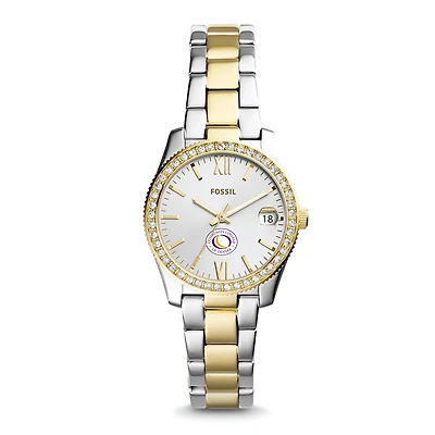 Women's Fossil Silver CCD CityHawks Scarlette Mini Two-Tone Stainless Steel Watch