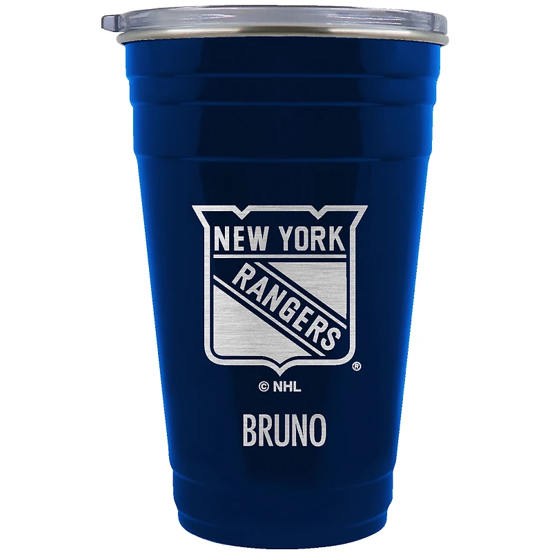 New York Rangers Team Logo 22oz. Personalized Tailgater Travel Tumbler