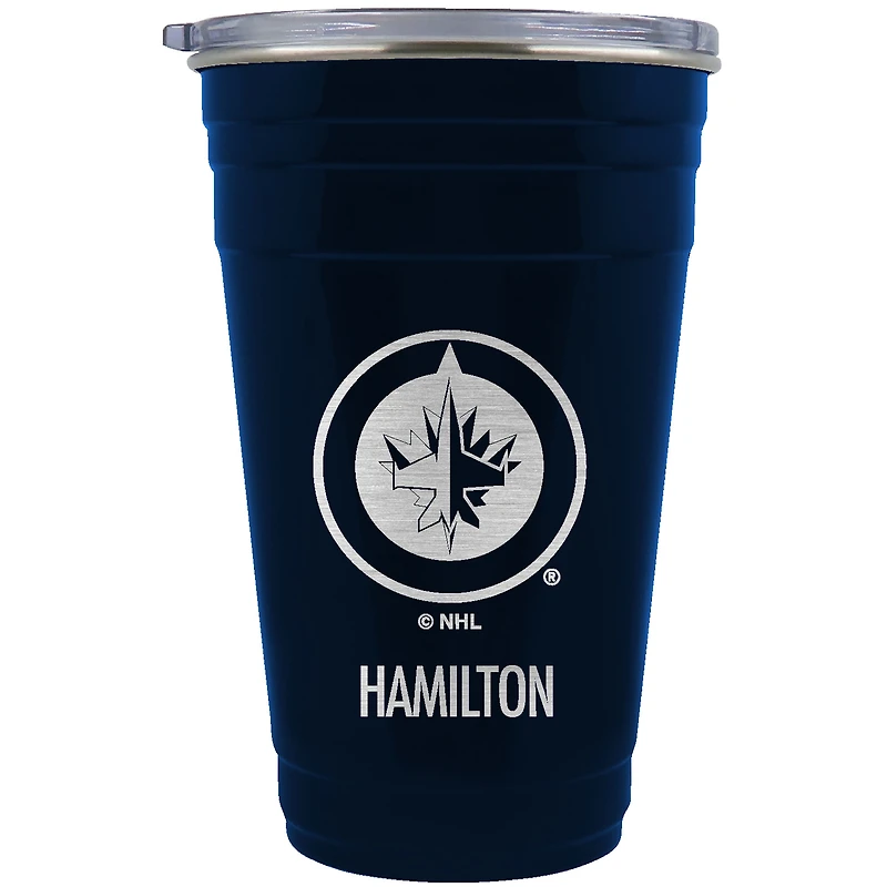 Winnipeg Jets Team Logo 22oz. Personalized Tailgater Travel Tumbler