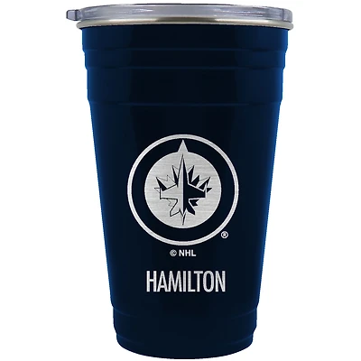 Winnipeg Jets Team Logo 22oz. Personalized Tailgater Travel Tumbler