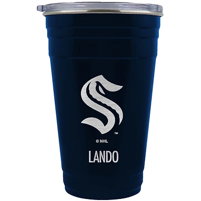 Seattle Kraken Team Logo 22oz. Personalized Tailgater Travel Tumbler