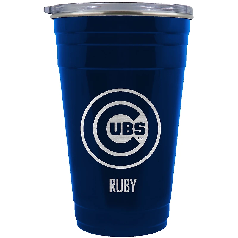 Chicago Cubs Team Logo 22oz. Personalized Tailgater Travel Tumbler