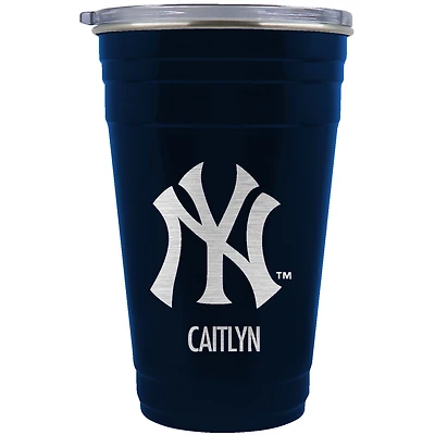 New York Yankees Team Logo 22oz. Personalized Tailgater Travel Tumbler