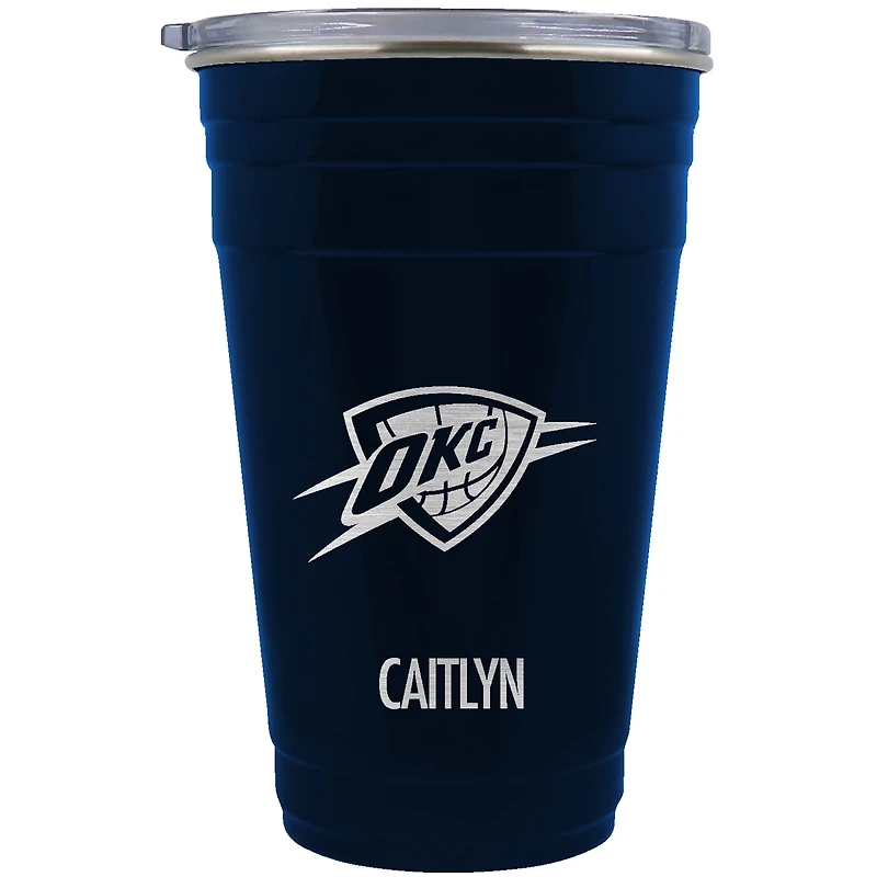 Oklahoma City Thunder Team Logo 22oz. Personalized Tailgater Travel Tumbler