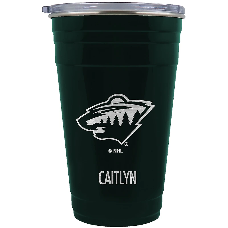 Minnesota Wild Team Logo 22oz. Personalized Tailgater Travel Tumbler