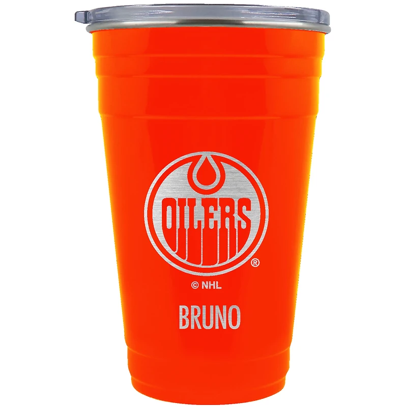 Edmonton Oilers Team Logo 22oz. Personalized Tailgater Travel Tumbler