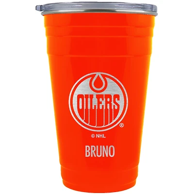Edmonton Oilers Team Logo 22oz. Personalized Tailgater Travel Tumbler