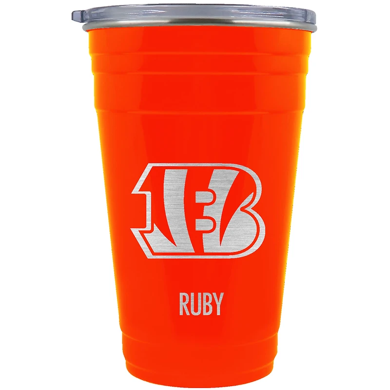 Cincinnati Bengals Team Logo 22oz. Personalized Tailgater Travel Tumbler