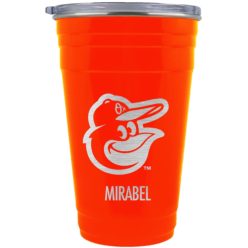 Baltimore Orioles Team Logo 22oz. Personalized Tailgater Travel Tumbler