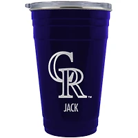Colorado Rockies Team Logo 22oz. Personalized Tailgater Travel Tumbler