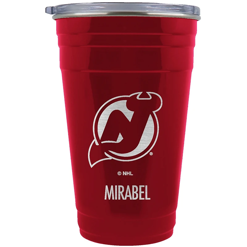 New Jersey Devils Team Logo 22oz. Personalized Tailgater Travel Tumbler