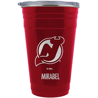 New Jersey Devils Team Logo 22oz. Personalized Tailgater Travel Tumbler