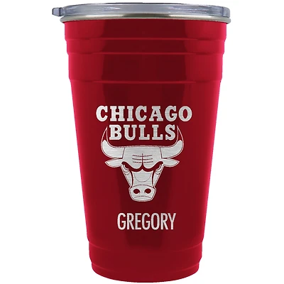 Chicago Bulls Team Logo 22oz. Personalized Tailgater Travel Tumbler