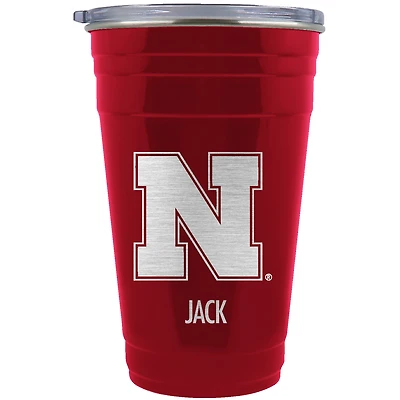 Nebraska Huskers Team Logo 22oz. Personalized Tailgater Travel Tumbler
