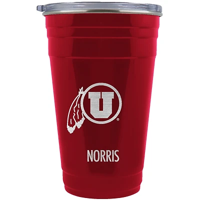 Utah Utes Team Logo 22oz. Personalized Tailgater Travel Tumbler