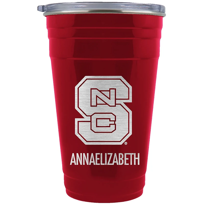 NC State Wolfpack Team Logo 22oz. Personalized Tailgater Travel Tumbler