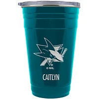 San Jose Sharks Team Logo 22oz. Personalized Tailgater Travel Tumbler