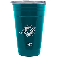 Miami Dolphins Team Logo 22oz. Personalized Tailgater Travel Tumbler