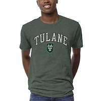 Men's League Collegiate Wear Heather Green Tulane Green Wave 1965 Victory Falls T-Shirt