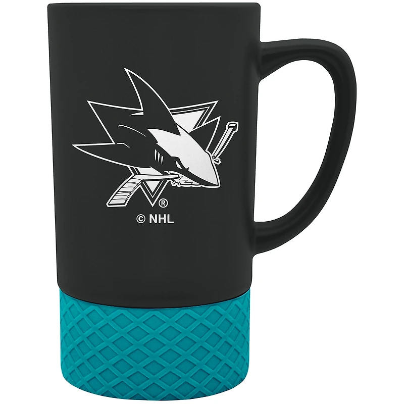 San Jose Sharks Team Logo 16oz. Laser Etched Jump Mug